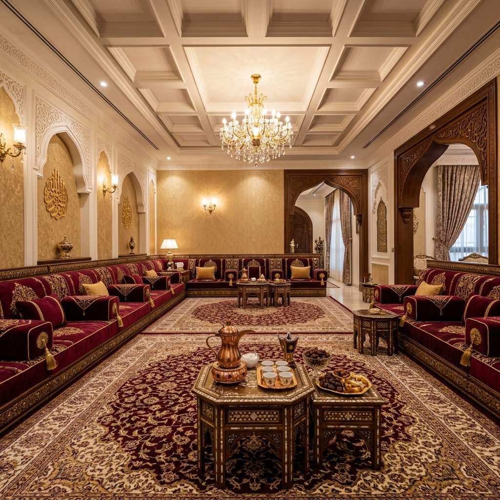 مجلس سعودي فاخر بسجاد أنيق